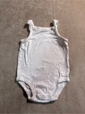 Carter's White Sleeveless Baby Bodysuit